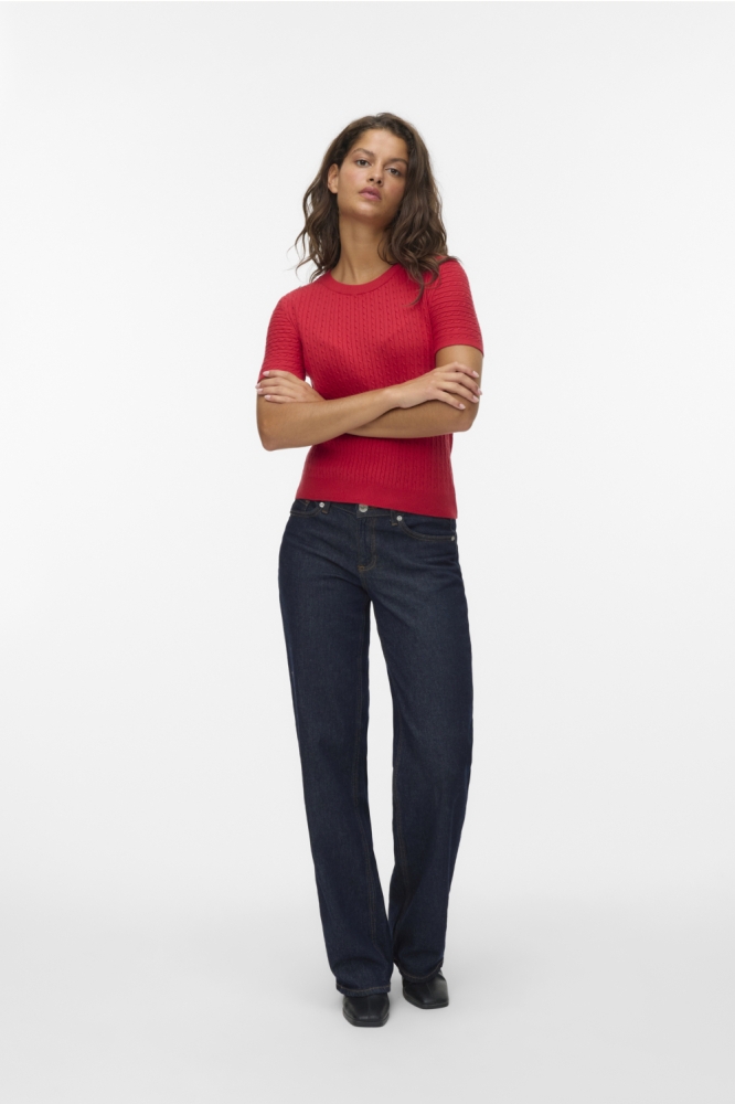 VMMIRLA SS O-NECK PULLOVER BOO 10331436 Ribbon Red
